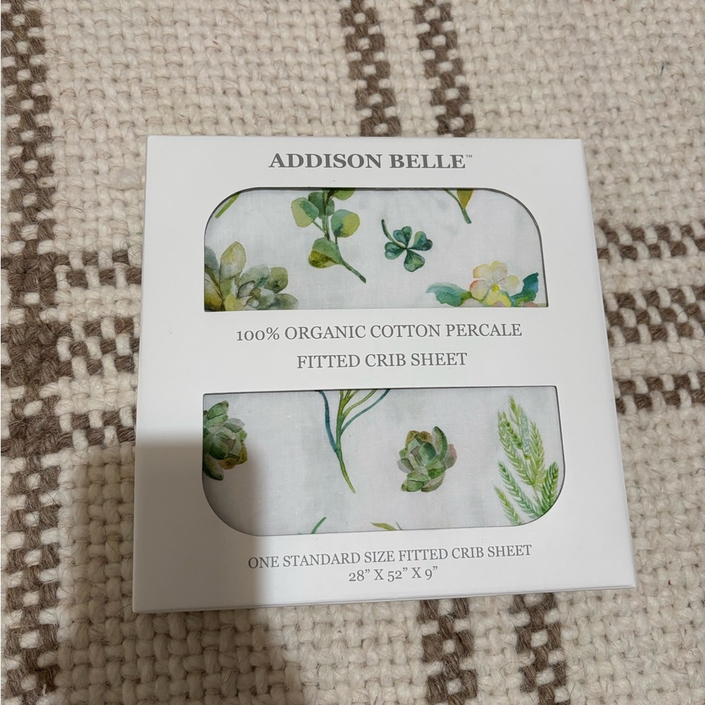 COPY - Addison Belle Organic Cotton Fitted Crib Sheet